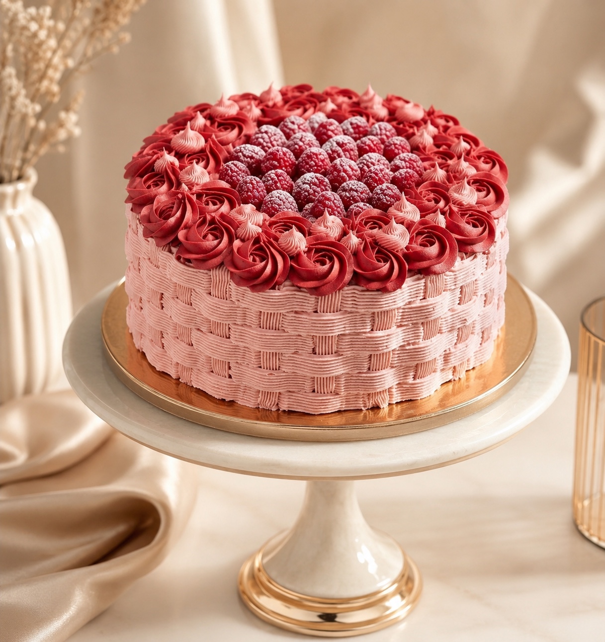 Raspberry Rose Cake